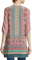 Thumbnail for your product : Tolani Evie Long Printed Tunic, Rose, Plus Size