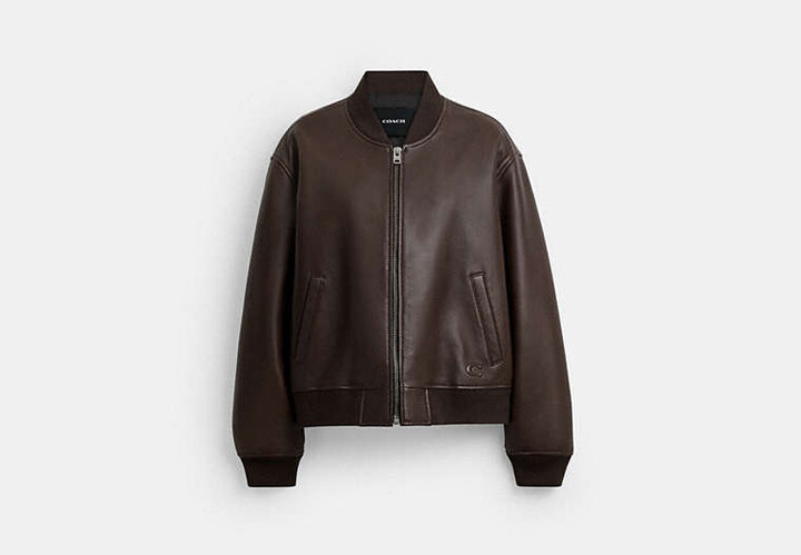 Coach Outlet Leather Bomber