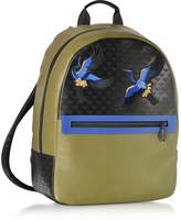 Thumbnail for your product : Emporio Armani Black Embossed Eco-Leather and Nylon Rucksack