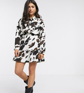 asos cow print dress