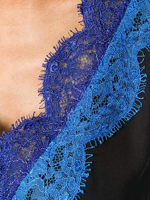 Emilio Pucci lace insert sleeveless blouse