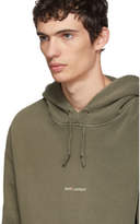 Thumbnail for your product : Saint Laurent Green Rive Gauche Logo Hoodie
