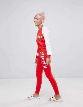 Wildfox Couture Merry Print Lounge Jogger