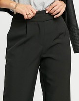 Thumbnail for your product : Y.A.S tailored trouser with deep waistband and pleat front in black