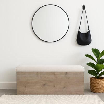 Shelton Upholstered Flip Top Storage Bench