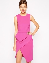Thumbnail for your product : ASOS Premium Peplum Asymmetric Dress