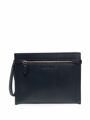 Ferragamo Hammered Leather Clutch Bag - ShopStyle Briefcases