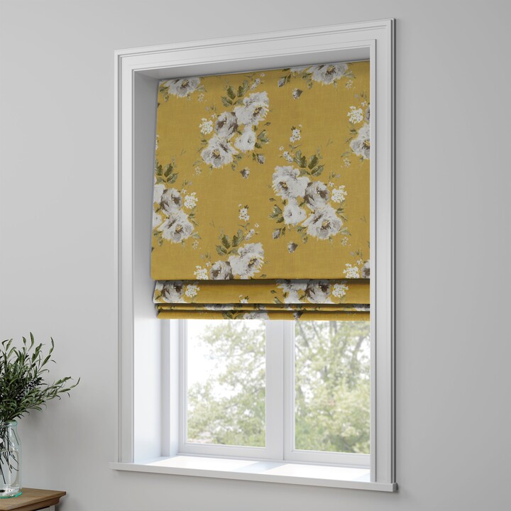 Dunelm Esme Made to Measure Roman Blind Esme Floral Ochre ShopStyle