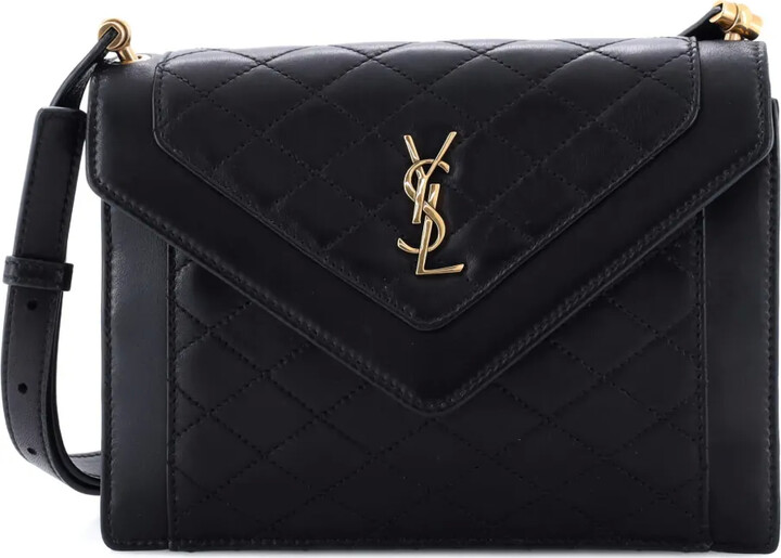 Saint Laurent Pre-Owned Gaby Envelope Satchel Quilted Leather Mini crossbody bag