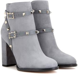 Valentino Rockstud suede ankle boots
