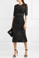 Thumbnail for your product : Veronica Beard Linden Lace Midi Dress - Black