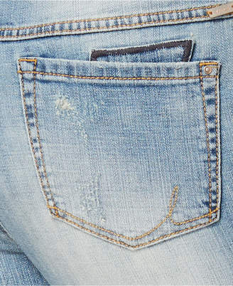 INC International Concepts Plus Size Sequin-Patch Boyfriend Jeans, Created for Macy's