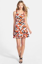 Thumbnail for your product : Cynthia Steffe CeCe by Print Stretch Cotton Fit & Flare Dress