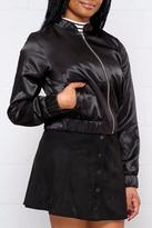 Thumbnail for your product : Tom Tailor Cropped Satin Bomber