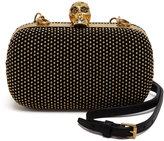 Thumbnail for your product : Alexander McQueen Studded Suede Skull Box Clutch Bag, Black