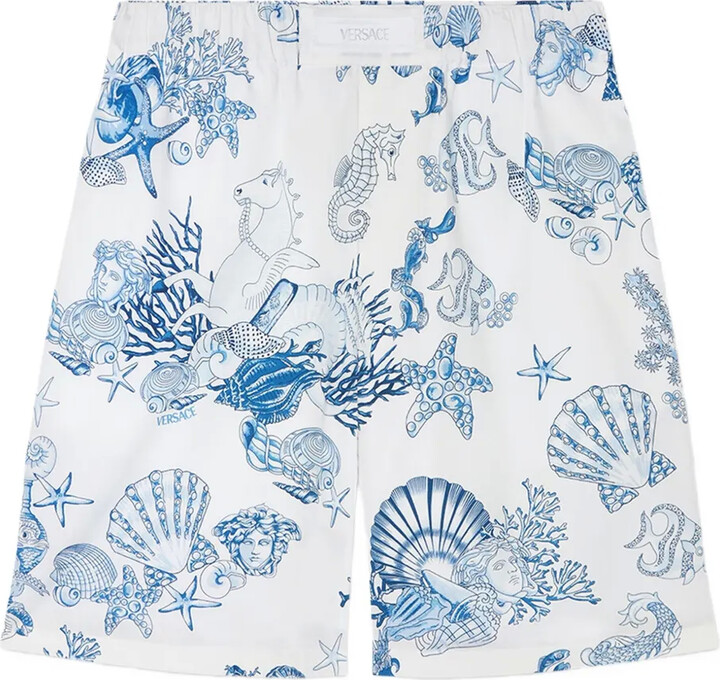 Versace Coral Theatre cotton shorts