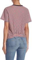 Thumbnail for your product : Lush Striped Short Sleeve Gather Front Tee