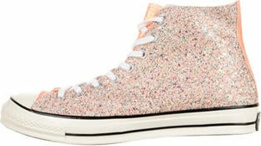orange glitter converse