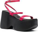 Thumbnail for your product : Vic Matié Chunky Leather Wedge Sandals