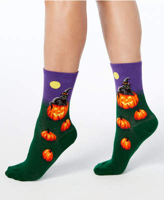 Hot Sox Women's Cat Witch Socks