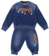 Thumbnail for your product : Versace Baby's Denim-Print Logo Track Pants