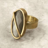 Thumbnail for your product : Farah Qureshi Chunky Gold Faceted Moonstone Ring