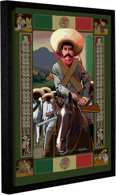 ArtWall Zapata by Rick Kersten Framed Graphic Art on Wrapped Canvas
