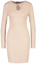 Thumbnail for your product : boohoo Keyhole Long Sleeve Bodycon Mini Dress