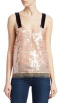 Thumbnail for your product : No.21 Sequin Contrast Strap Tank
