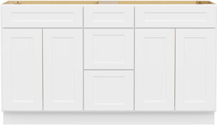 HomLux 60" × 21" × 34.5"Camlock Easy to Assemble Vanity Combo Base Cabinet