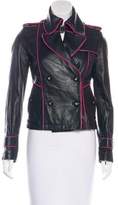 Thumbnail for your product : Versace Leather Double-Breasted Jacket