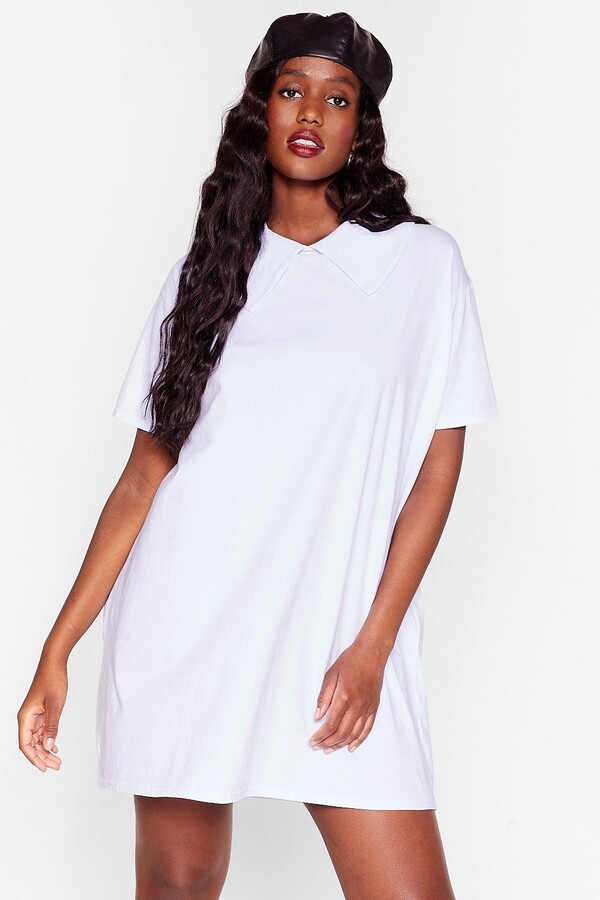plus size white t shirt dress