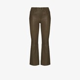 Thumbnail for your product : Frame Green Le Crop Mini Boot Leather Jeans