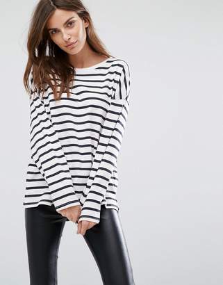 Selected Long Sleeve T-Shirt in Stripe