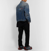 Thumbnail for your product : Balenciaga Oversized Embroidered Denim Jacket