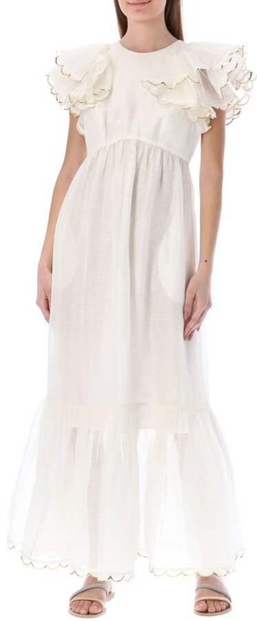 zimmermann dancer tie neck midi