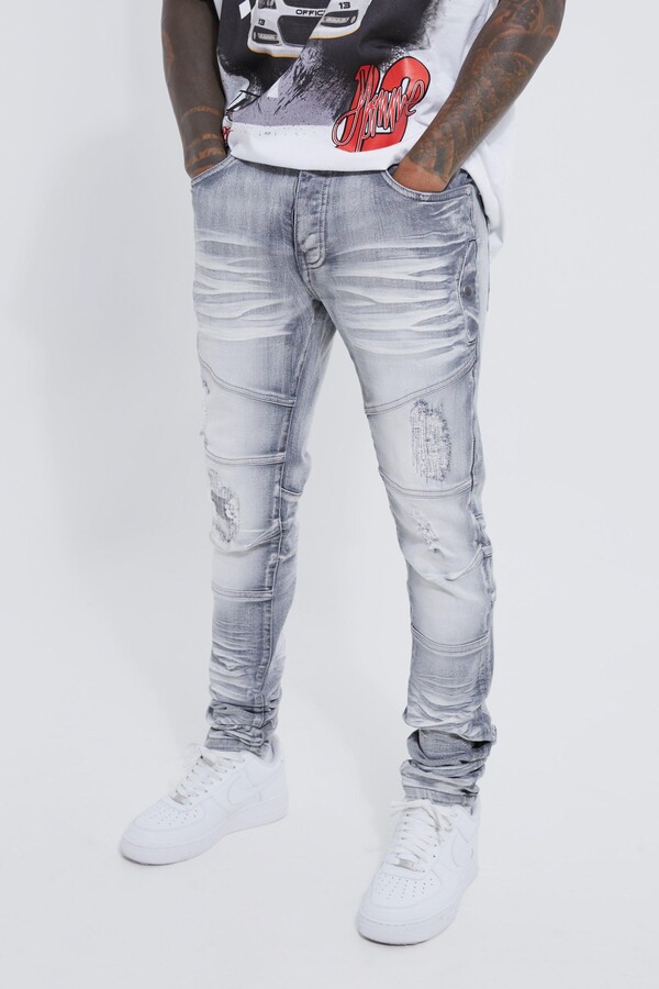 Jeans Boohooman Men's Straight Leg Ripped Jeans Mens Jeans