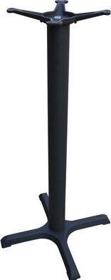 JI Bases 22" x 22" Cross Cast Iron Bar Height Pedestal Table Base