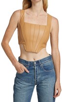 Thumbnail for your product : STAUD Alice Vegan Leather Corset Top