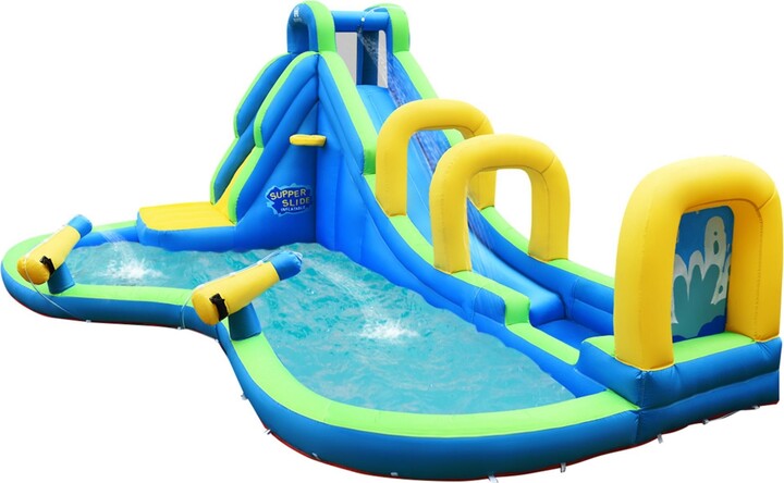 Gymax Kids Inflatable Water Park Bounce House Blower