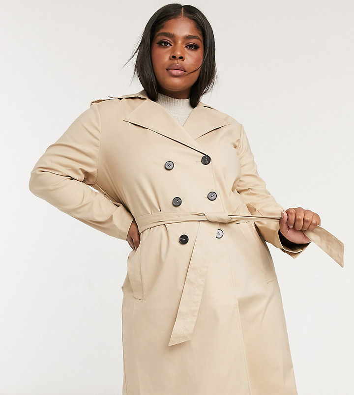 plus size beige coat