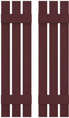 Builders Edge Builders Edge, Custom Three Board Spaced, Board-n-Batten Shutters, Includes Matching Installation Spikes