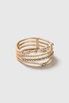Thumbnail for your product : Gold Rhinestone Stacked Ring