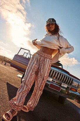 Visionary Printed Pants by FP Movement at Free People, Oatmilk Combo, S