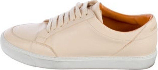 Burberry Leather Low Top Sneakers Neutrals Round-Toes Lace-Up Closure at Uppers Unfortunately, due to restrictions, this item may not be eligible for shipping in all areas.