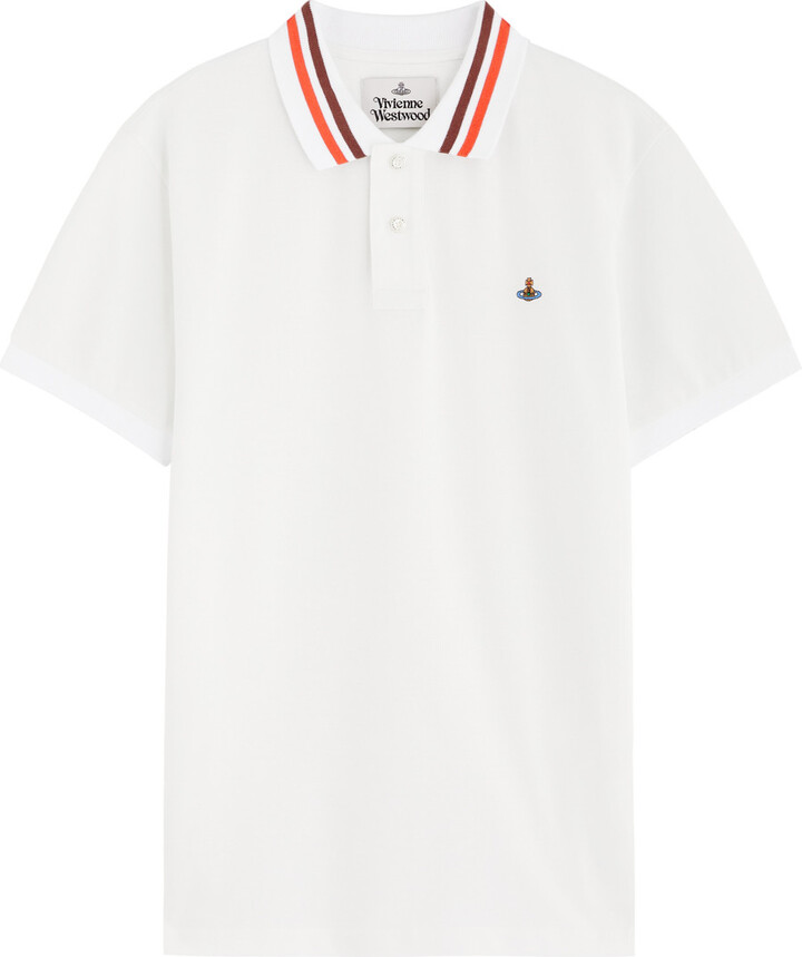Vivienne Westwood Orb-embroidered Piqué Cotton Polo Shirt