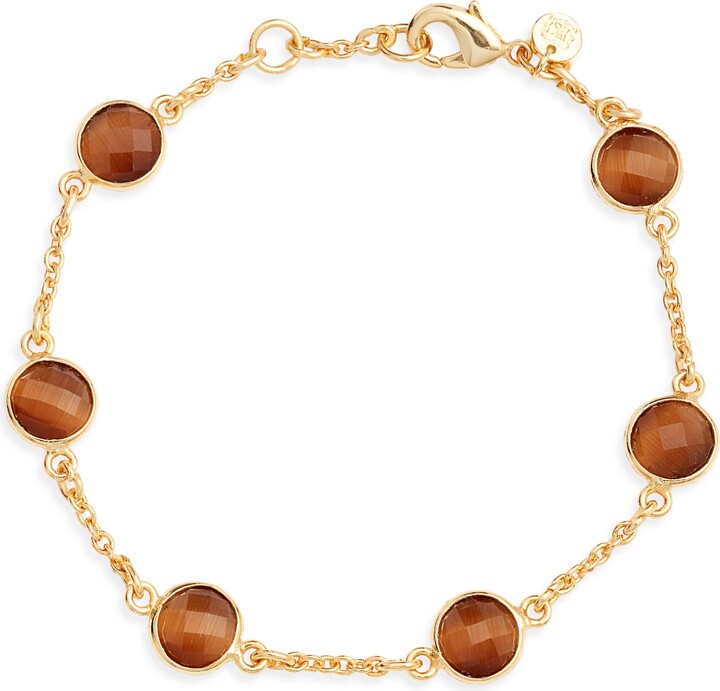 Kiara by Ki-ele Tiger's Eye Station Bracelet