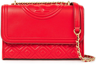 Tory Burch Embossed Quilted Leather Shoulder Bag