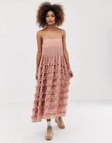 Thumbnail for your product : Sister Jane midi cami dress with full tiered ruffle skirt