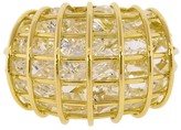 Thumbnail for your product : Verdura 18kt yellow gold rock crystal Caged ring